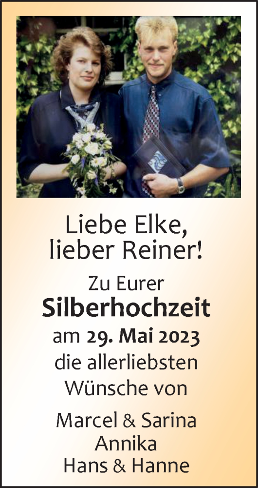 Hochzeitsanzeige von Elke  von EZ