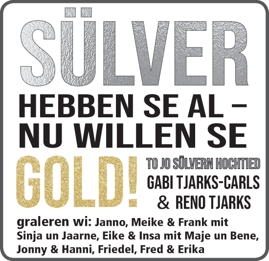 Hochzeitsanzeige von Gabi Tjarks-Carls von EZ