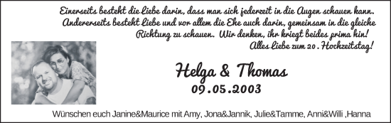 Hochzeitsanzeige von Helga Schoolmann von EZ