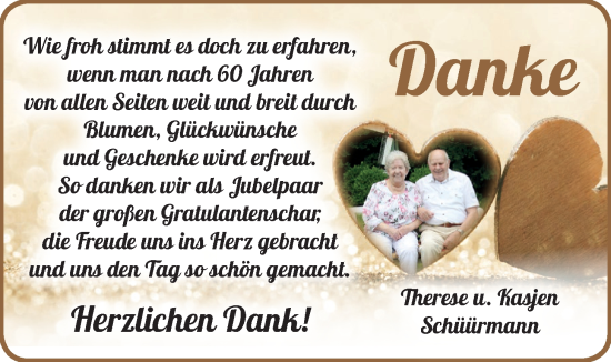 Hochzeitsanzeige von Therese Schüürmann von EZ