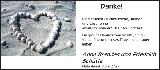 Hochzeitsanzeige von Anne Brandes von NWZ