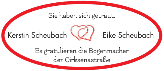 Hochzeitsanzeige von Kerstin Scheubach von EZ