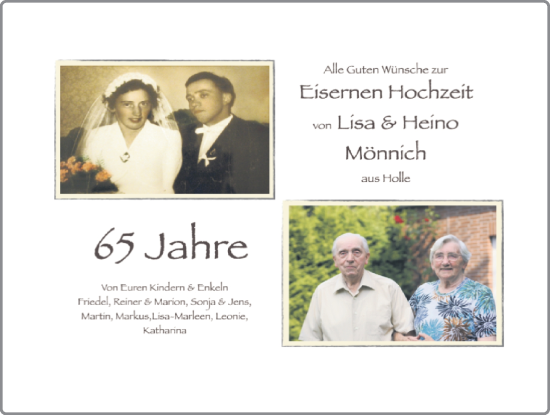 Hochzeitsanzeige von Lisa Mönnich von NWZ