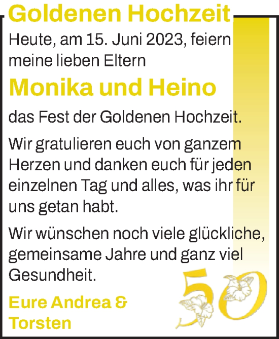 Hochzeitsanzeige von Monika  von BM