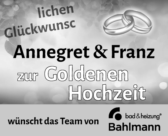 Hochzeitsanzeige von Annegret Bahlmann von NWZ