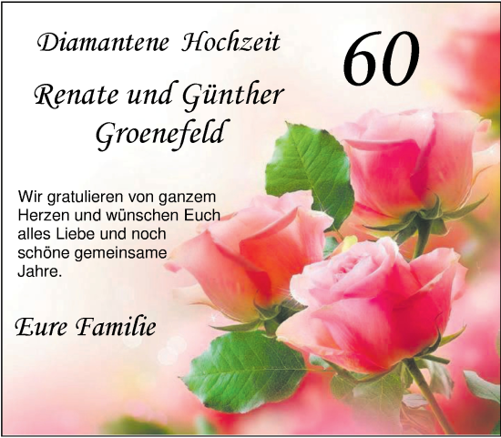 Hochzeitsanzeige von Günther Groenefeld von NWZ