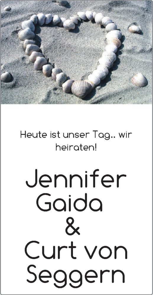 Hochzeitsanzeige von Jennifer Gaida von NWZ