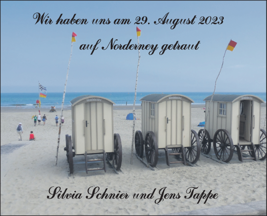Hochzeitsanzeige von Silvia Schnier von NWZ
