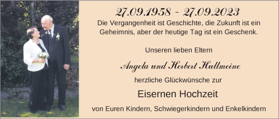 Hochzeitsanzeige von Angela Hullmeine von NWZ