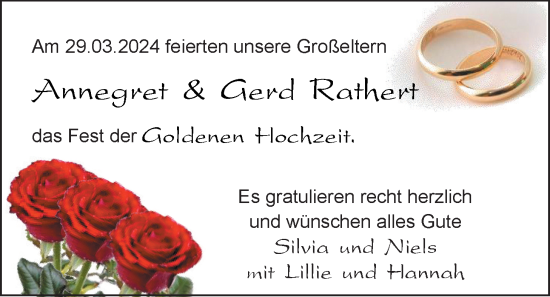 Hochzeitsanzeige von Annegret Rathert von EZ