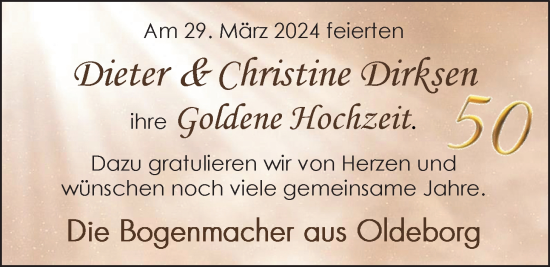 Hochzeitsanzeige von Christine Dirksen von EZ