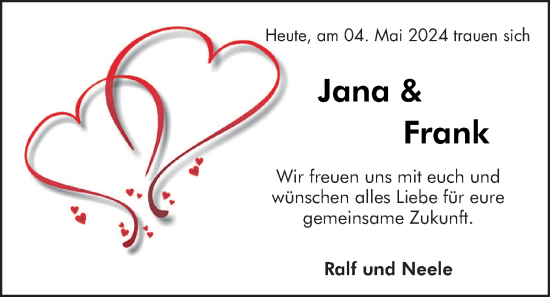 Hochzeitsanzeige von Jana  von EZ