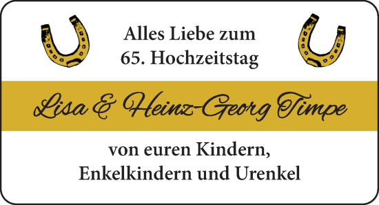 Hochzeitsanzeige von Lisa Timpe von NWZ