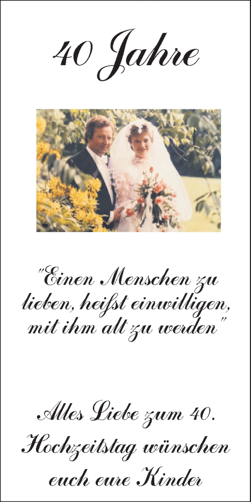 Hochzeitsanzeige von Elisabeth Backhaus von NWZ
