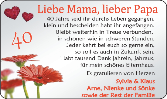 Hochzeitsanzeige von Mama  von EZ