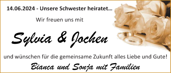 Hochzeitsanzeige von Sylvia Eichhorn von EZ