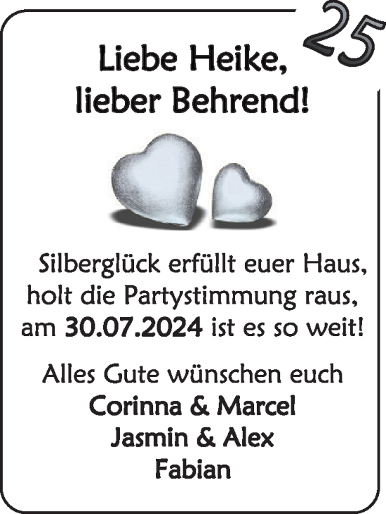 Hochzeitsanzeige von Heike  von EZ
