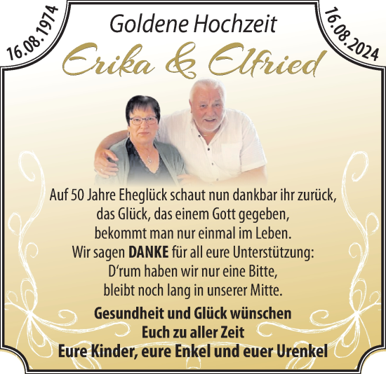 Hochzeitsanzeige von Erika  von EZ