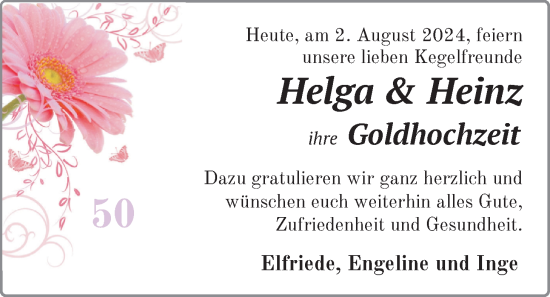 Hochzeitsanzeige von Helga Fauerbach von BM