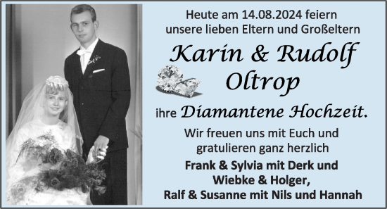 Hochzeitsanzeige von Karin Oltrop von EZ