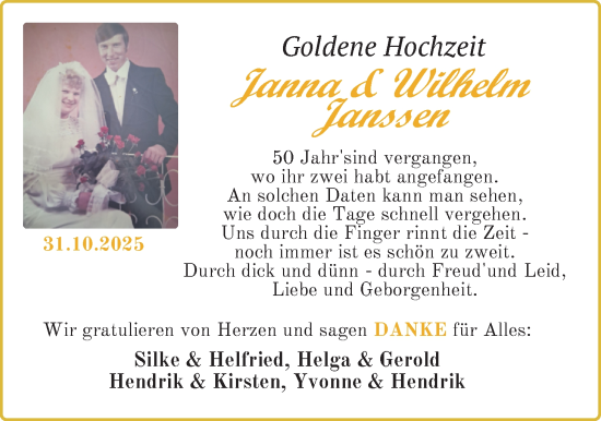 Hochzeitsanzeige von Janna Janssen von BM