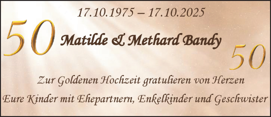Hochzeitsanzeige von Matilde Bandy von EZ