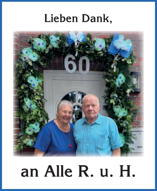 Hochzeitsanzeige von R.  von NWZ