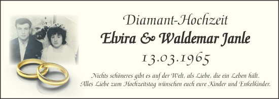 Hochzeitsanzeige von Elvira Janle von BM