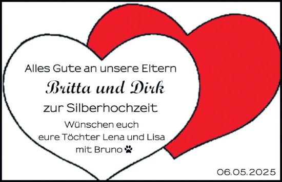 Hochzeitsanzeige von Britta  von NWZ