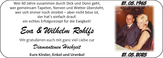 Hochzeitsanzeige von Eva Rohlfs von EZ