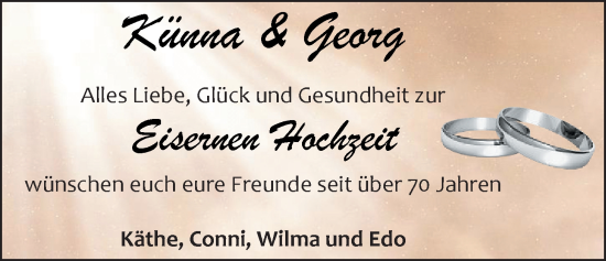 Hochzeitsanzeige von Künna  von EZ