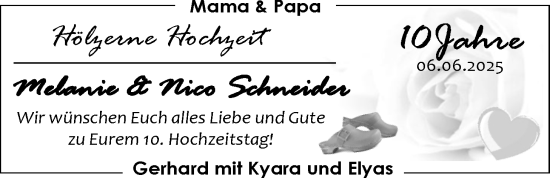Hochzeitsanzeige von Melanie Schneider von EZ