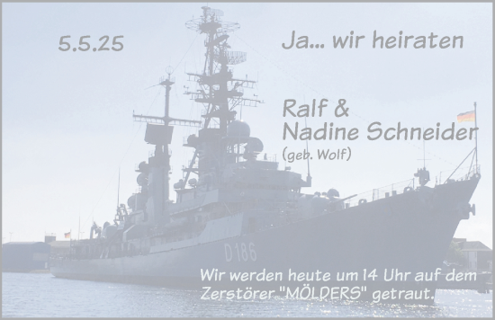Hochzeitsanzeige von Ralf Schneider von BM