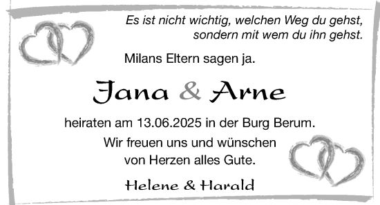 Hochzeitsanzeige von Jana  von EZ