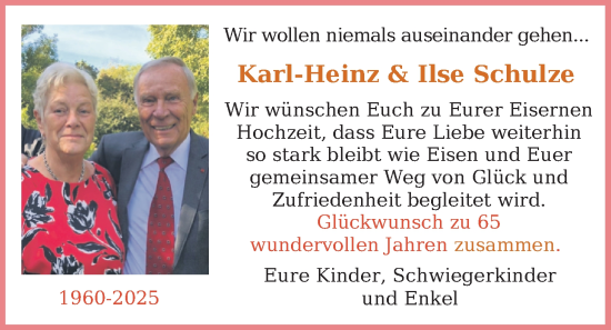 Hochzeitsanzeige von Karl-Heinz Schulze von BM