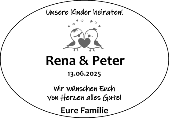 Hochzeitsanzeige von Rena  von EZ
