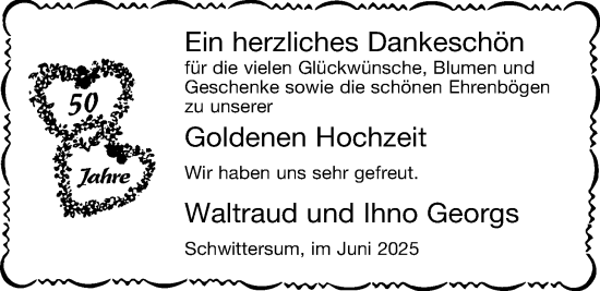 Hochzeitsanzeige von Waltraud Georgs von EZ
