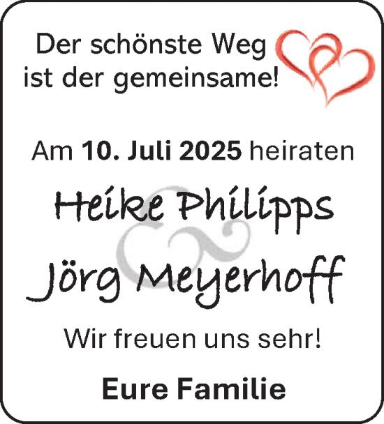 Hochzeitsanzeige von Heiike Philipps von EZ