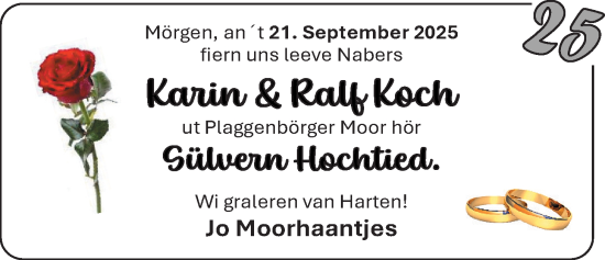 Hochzeitsanzeige von Karin Koch von EZ