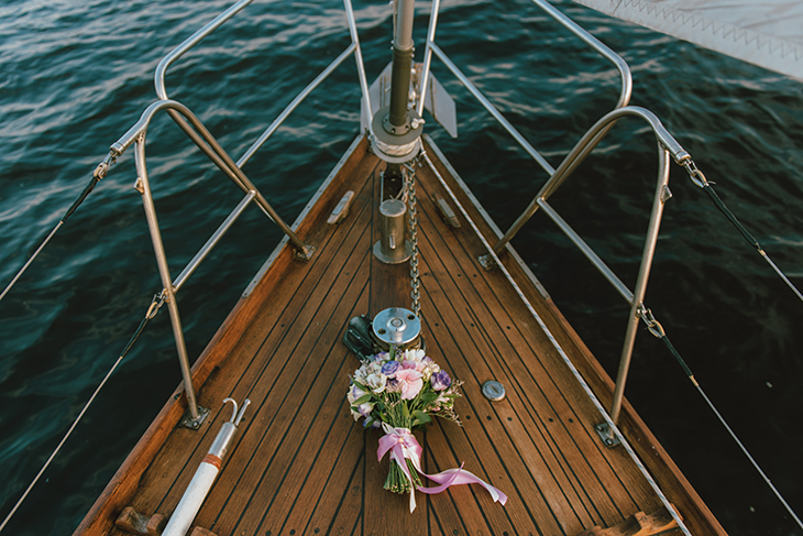 Hochzeit auf einem Boot